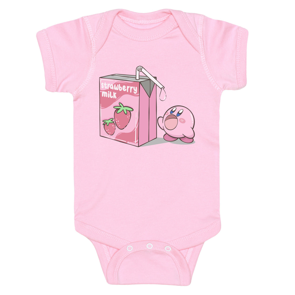 Strawberry Milk Kirby Parody Baby One Piece