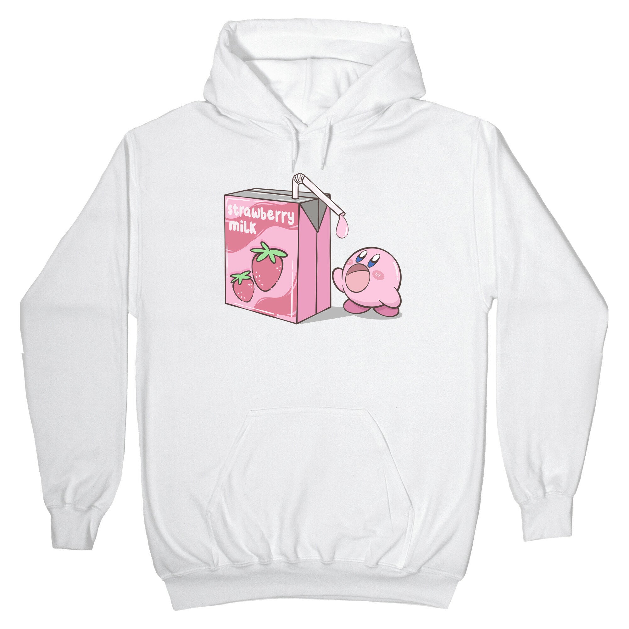 Strawberry Milk Kirby Parody Hoodie