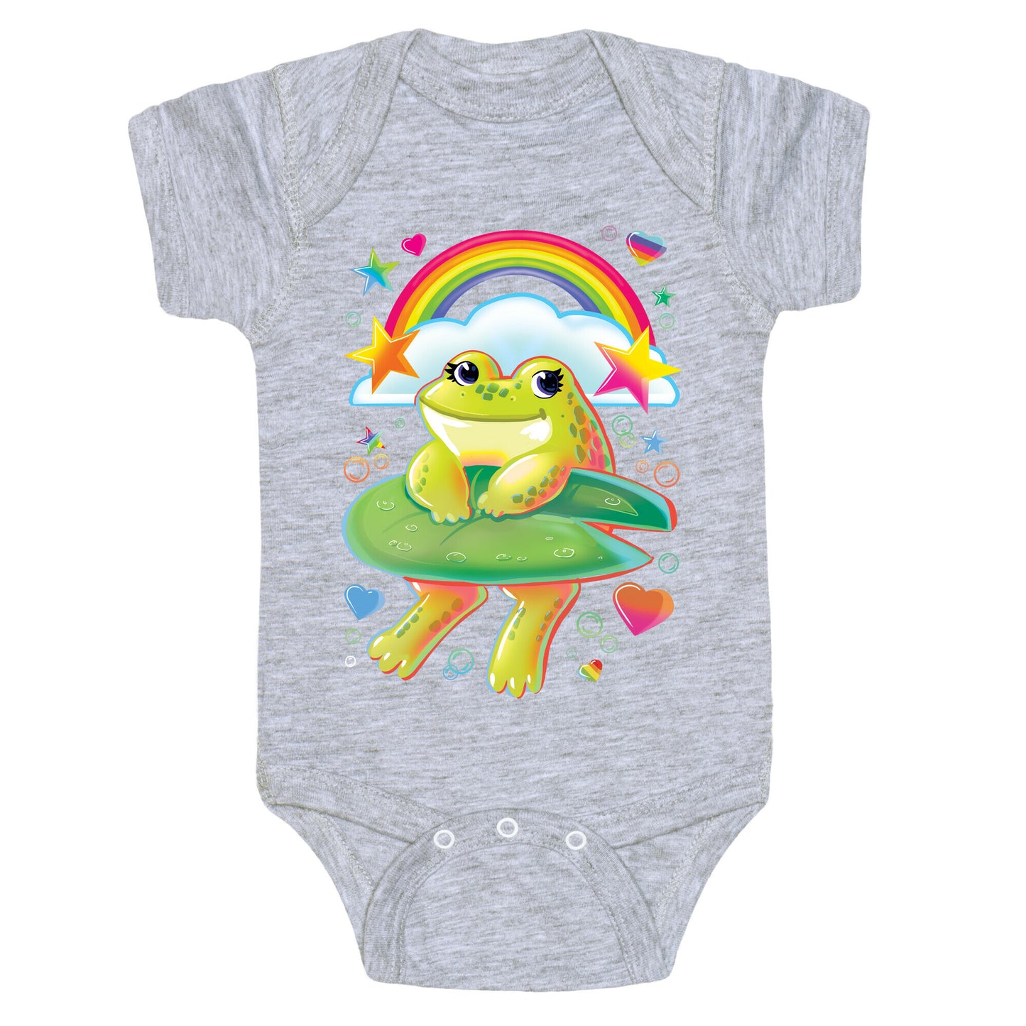 90's Rainbow Frog Baby One Piece