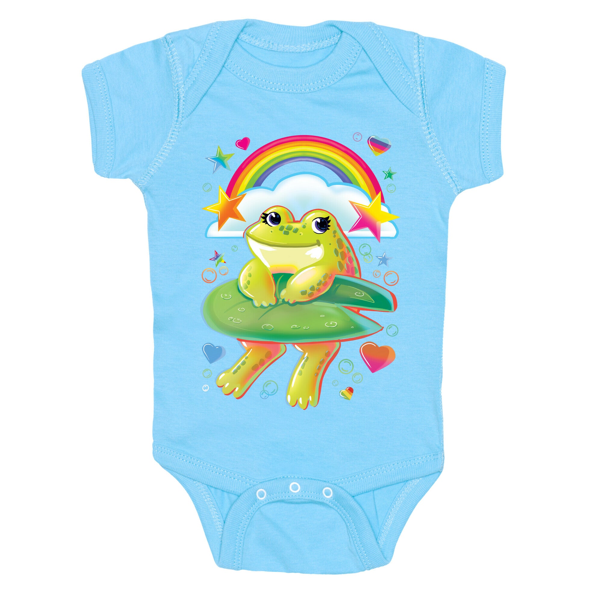 90's Rainbow Frog Baby One Piece