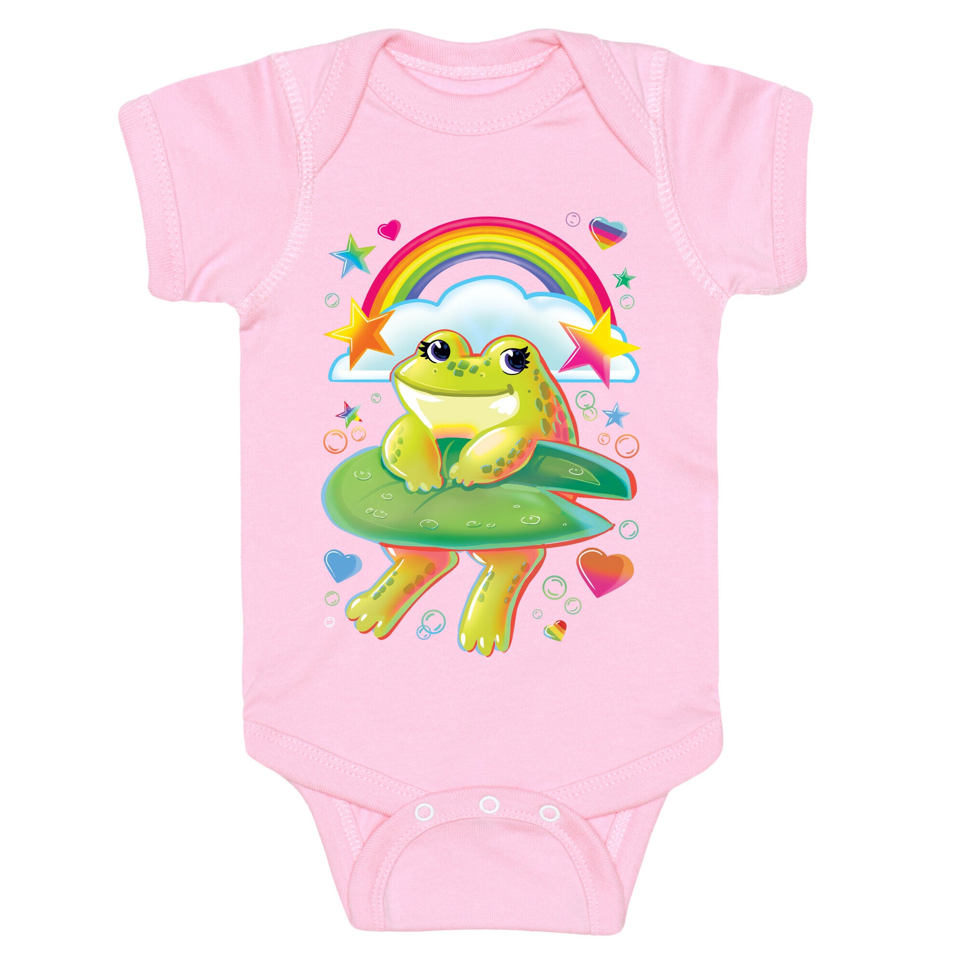 90's Rainbow Frog Baby One Piece