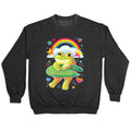 90's Rainbow Frog Crewneck Sweatshirt