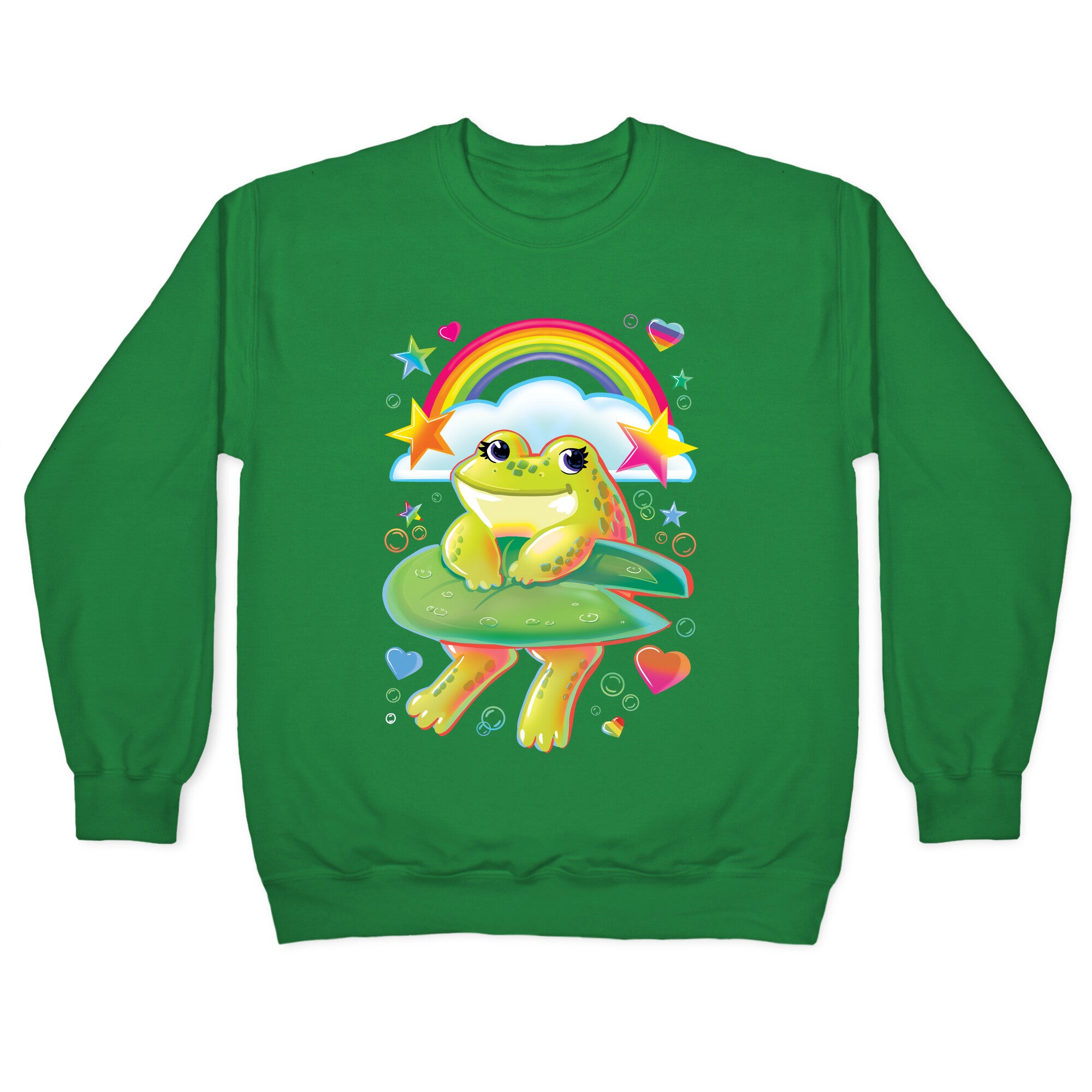90's Rainbow Frog Crewneck Sweatshirt