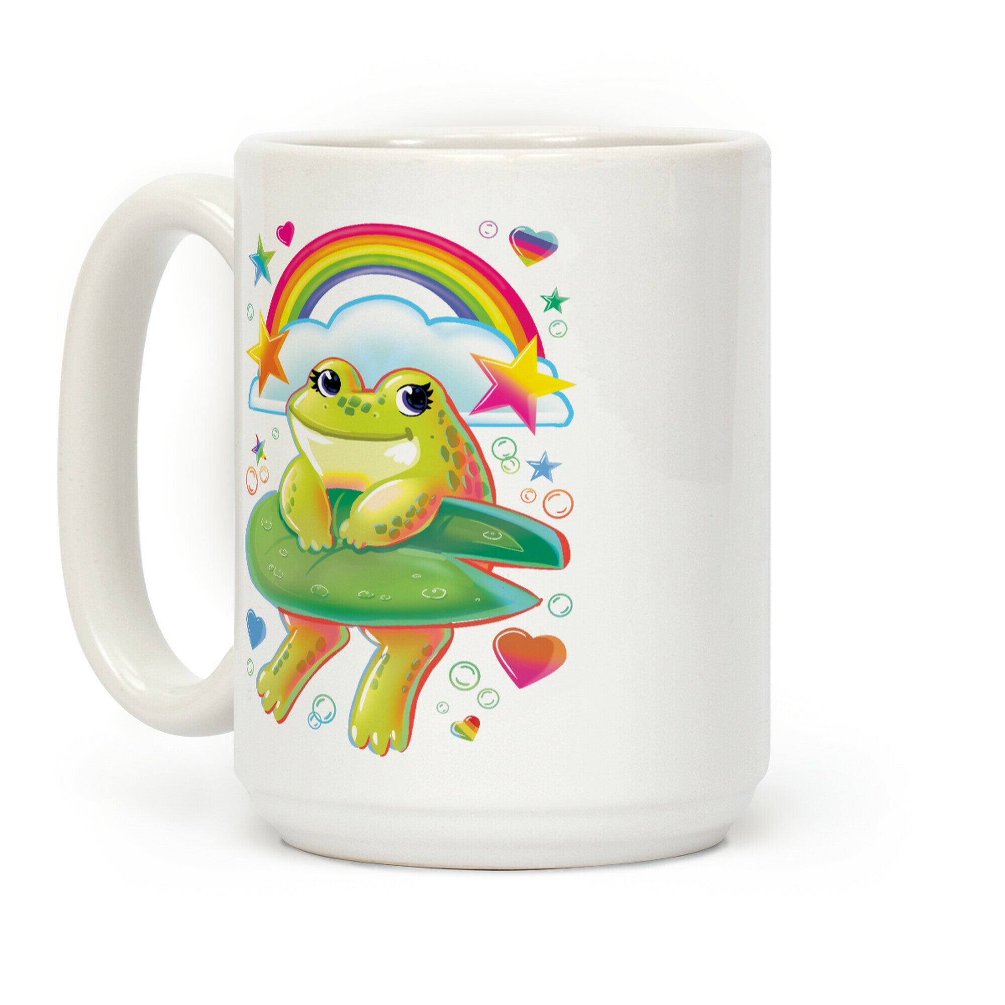 90's Rainbow Frog Coffee Mug