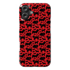 Bats Cats and Questions Pattern Phone Case