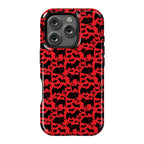 Bats Cats and Questions Pattern Phone Case