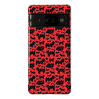Bats Cats and Questions Pattern Phone Case