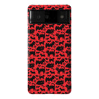 Bats Cats and Questions Pattern Phone Case