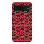 Bats Cats and Questions Pattern Phone Case