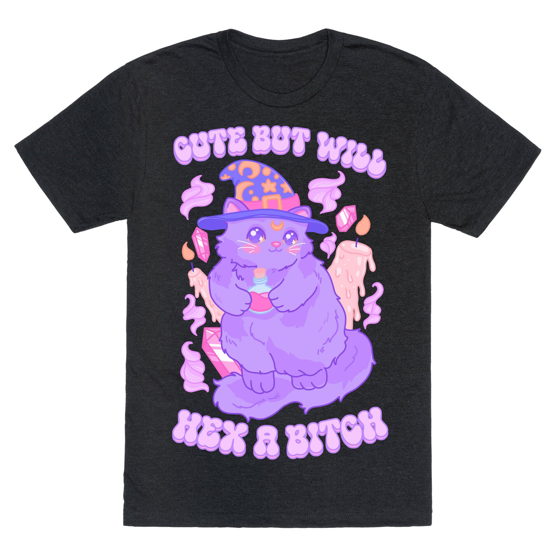Cute But Will Hex a Bitch Cat Unisex Triblend Tee