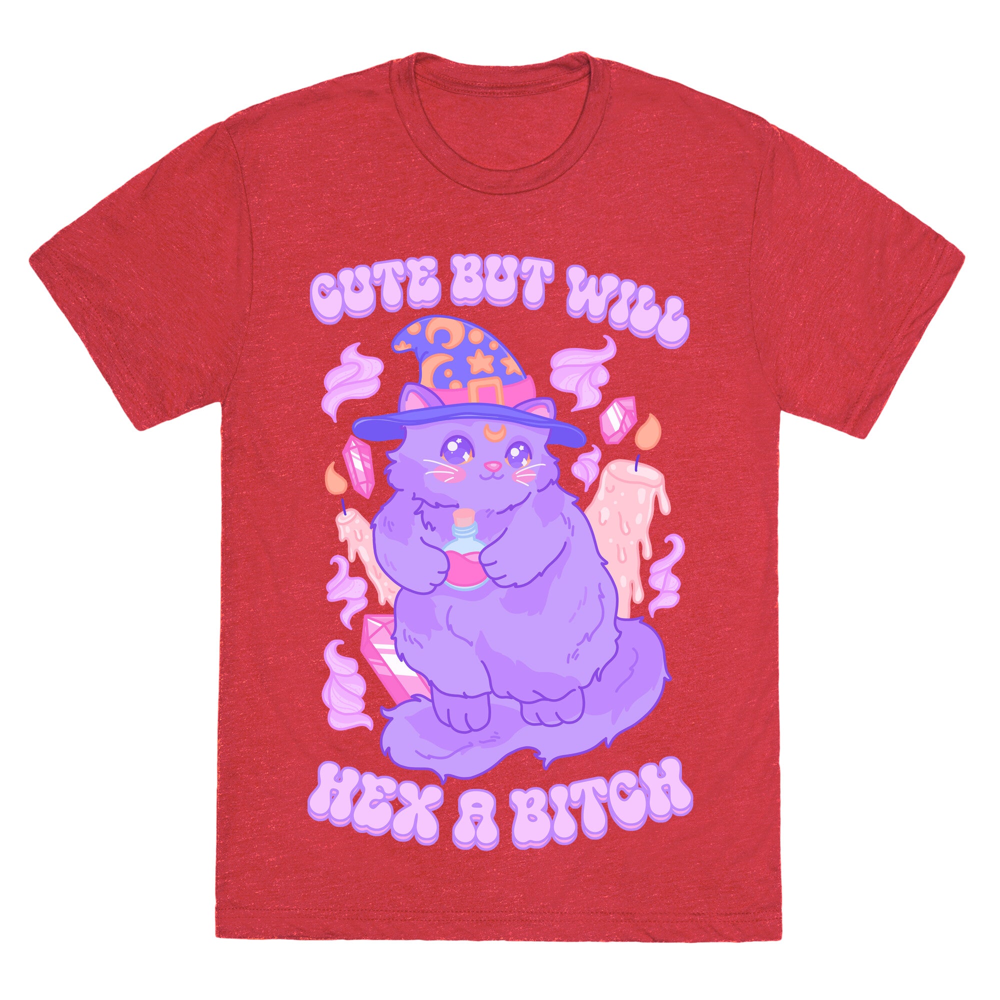 Cute But Will Hex a Bitch Cat Unisex Triblend Tee