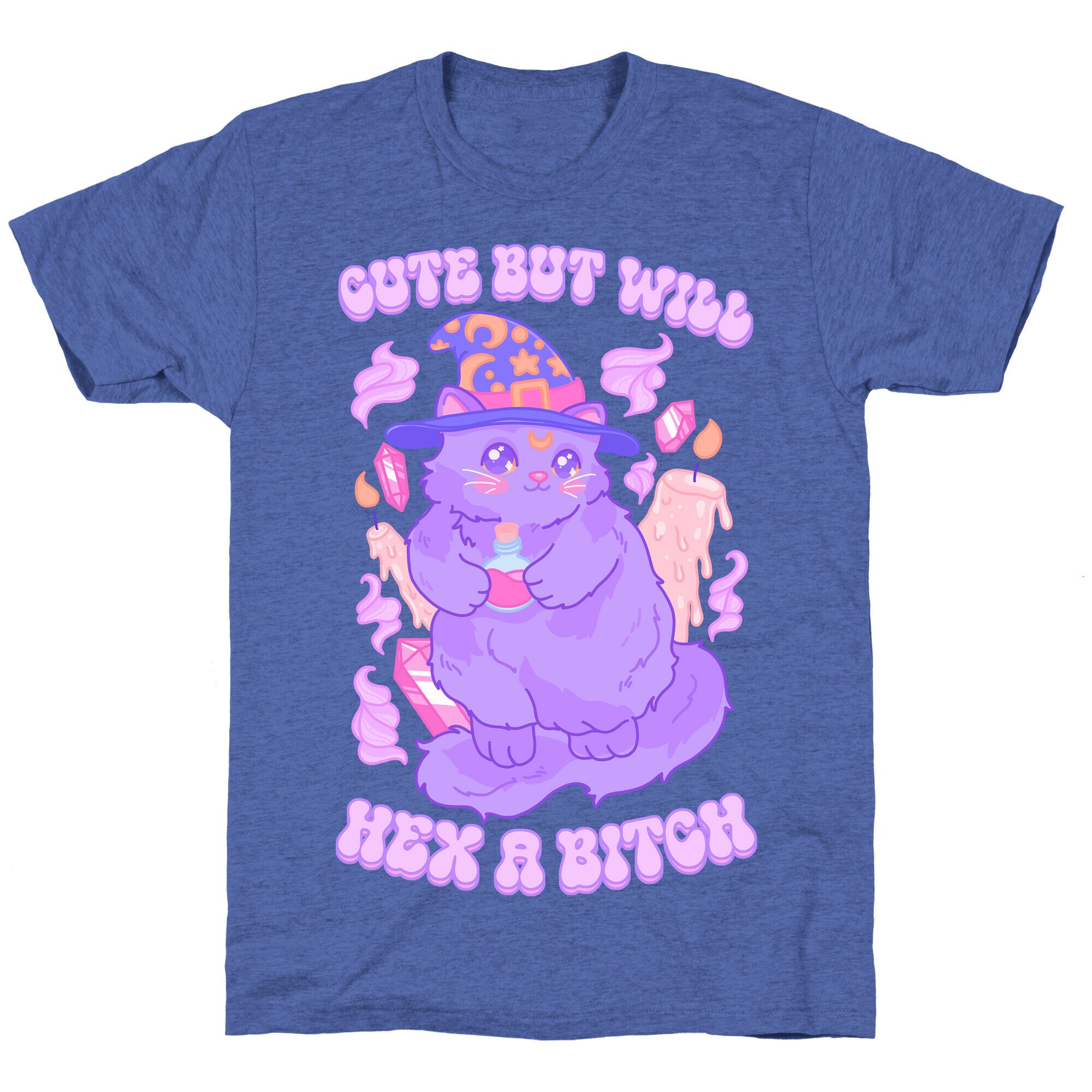 Cute But Will Hex a Bitch Cat Unisex Triblend Tee