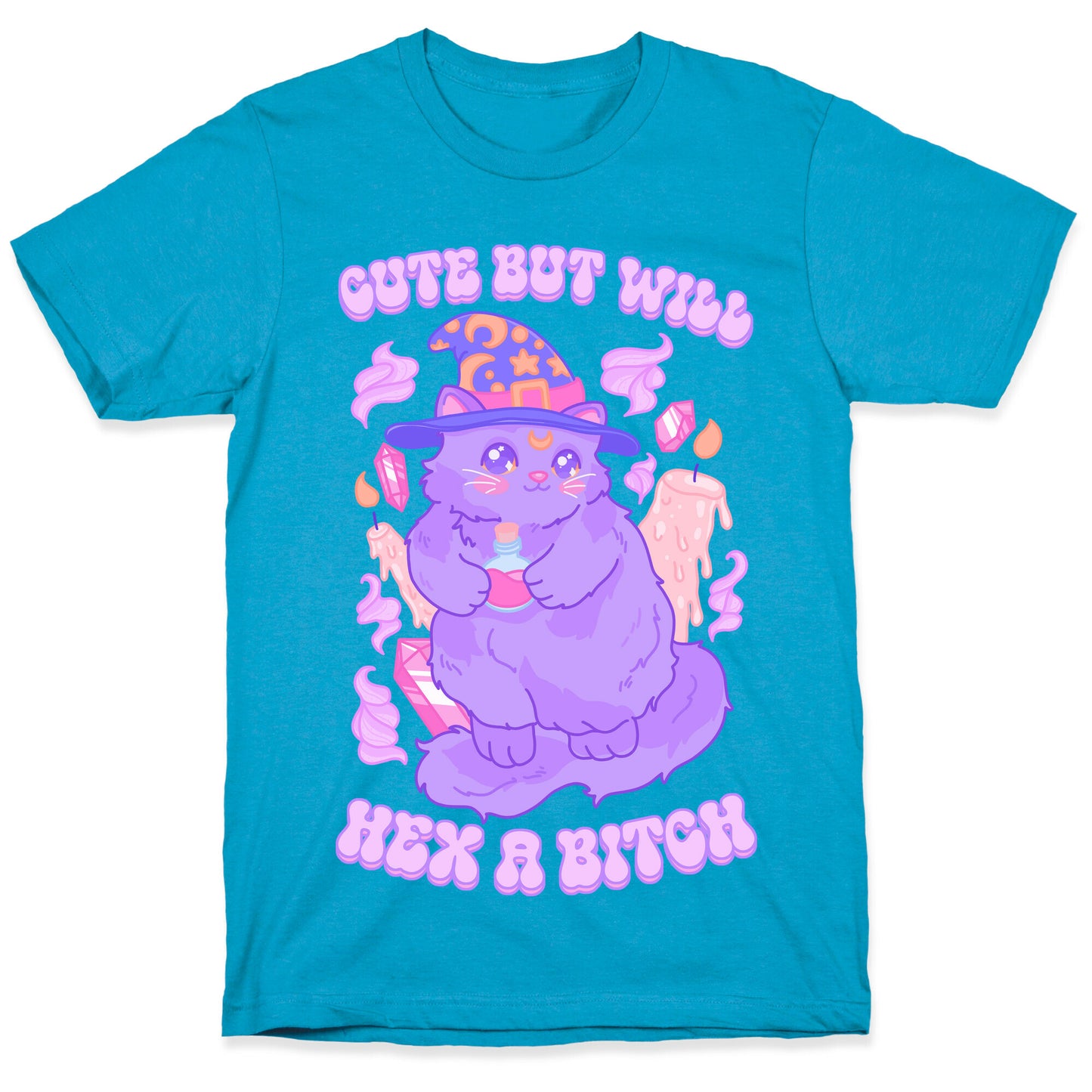 Cute But Will Hex a Bitch Cat Unisex Triblend Tee