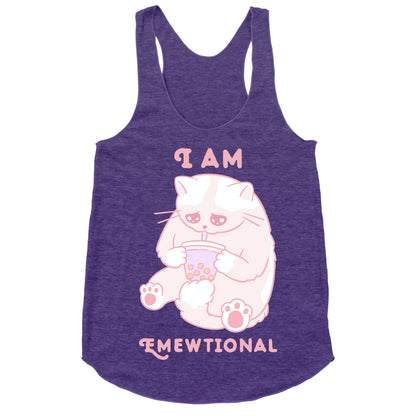 I Am Emewtional Racerback Tank