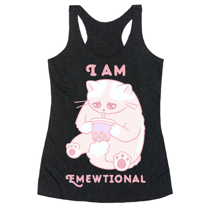 I Am Emewtional Racerback Tank