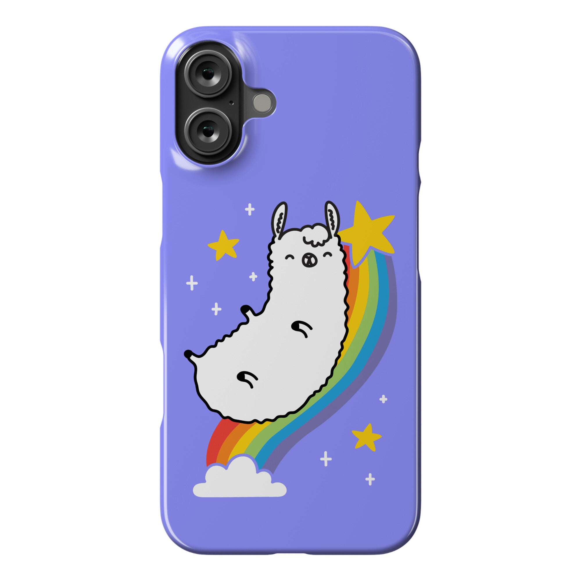 Llama On A Rainbow Phone Case