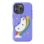 Llama On A Rainbow Phone Case