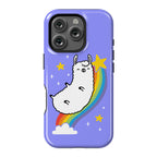 Llama On A Rainbow Phone Case