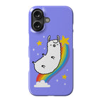 Llama On A Rainbow Phone Case