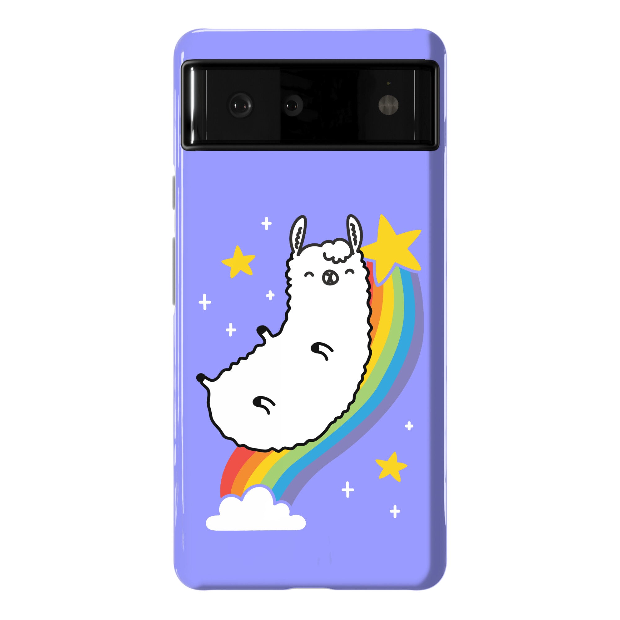 Llama On A Rainbow Phone Case