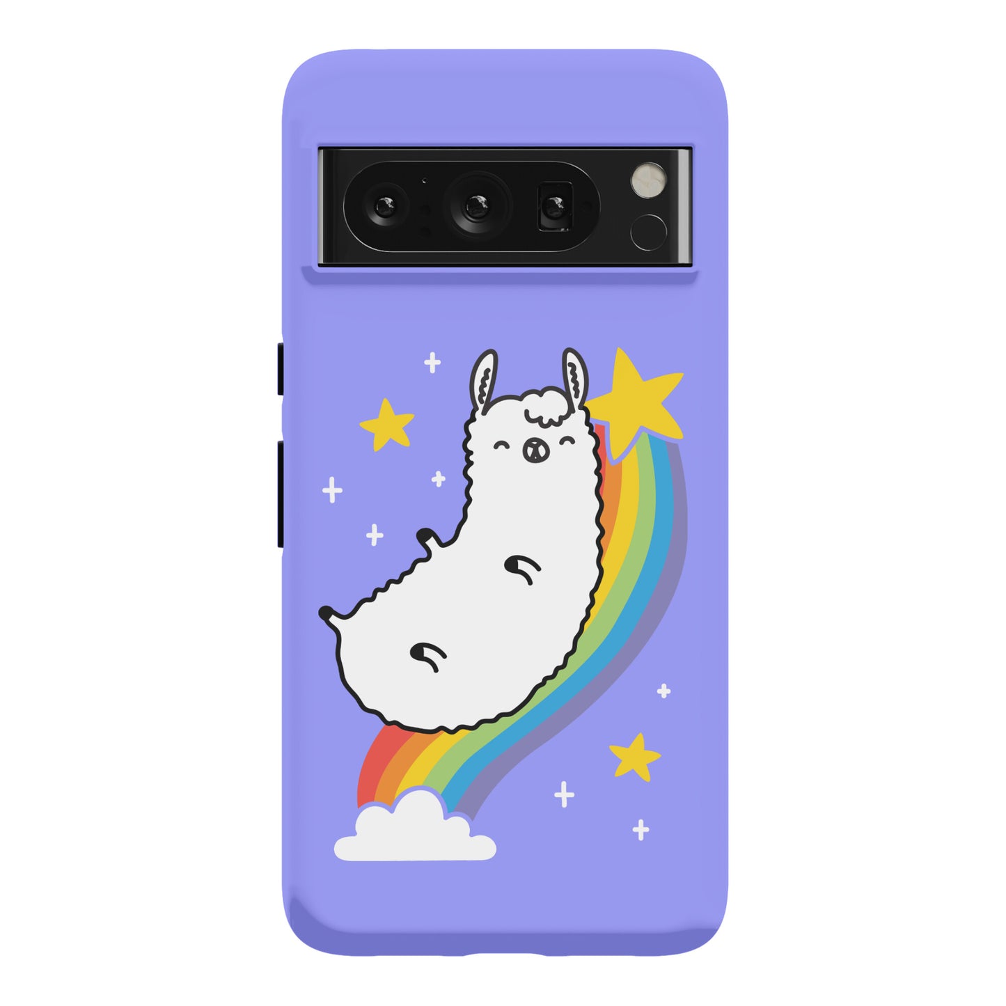 Llama On A Rainbow Phone Case