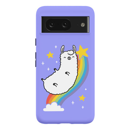 Llama On A Rainbow Phone Case