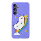 Llama On A Rainbow Phone Case
