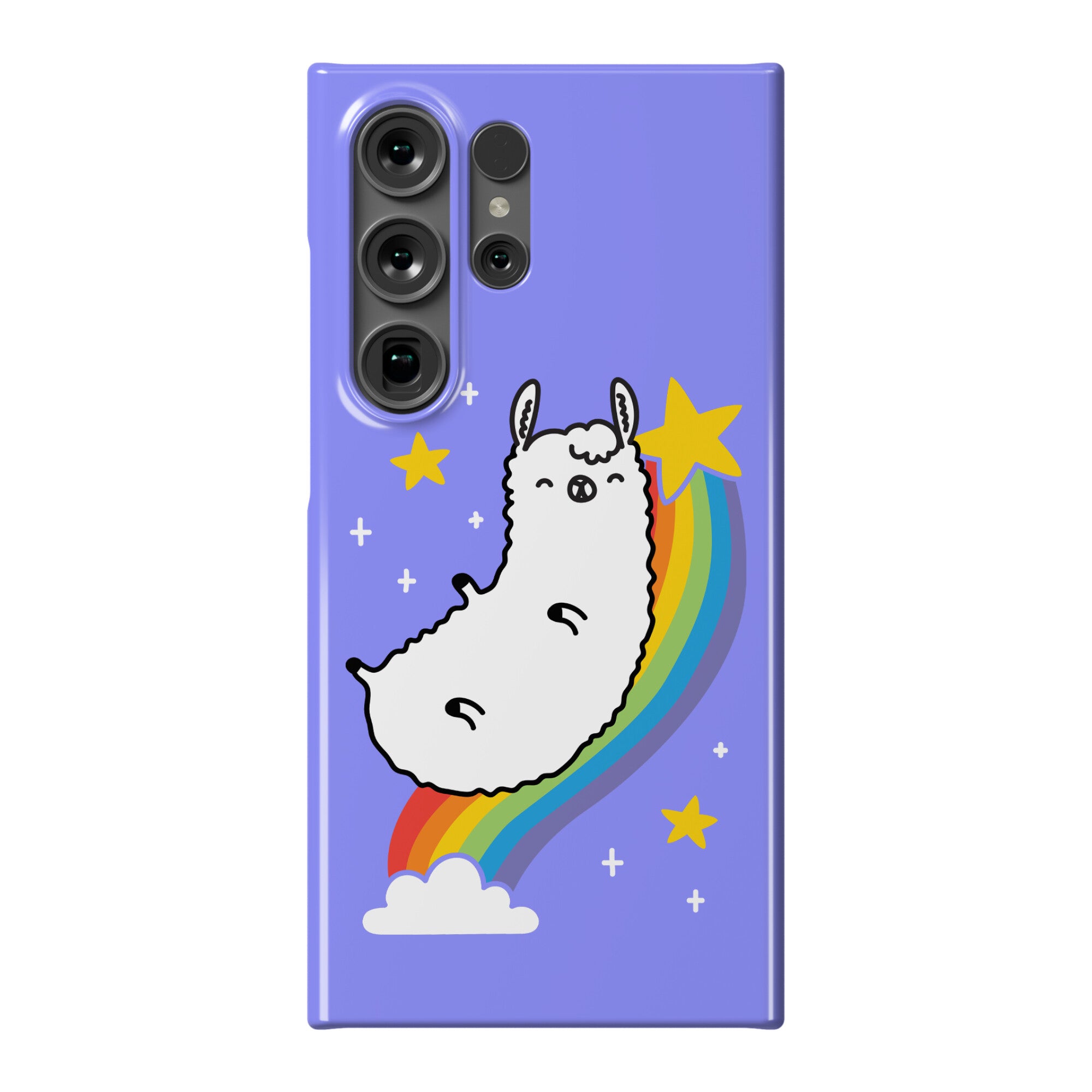 Llama On A Rainbow Phone Case