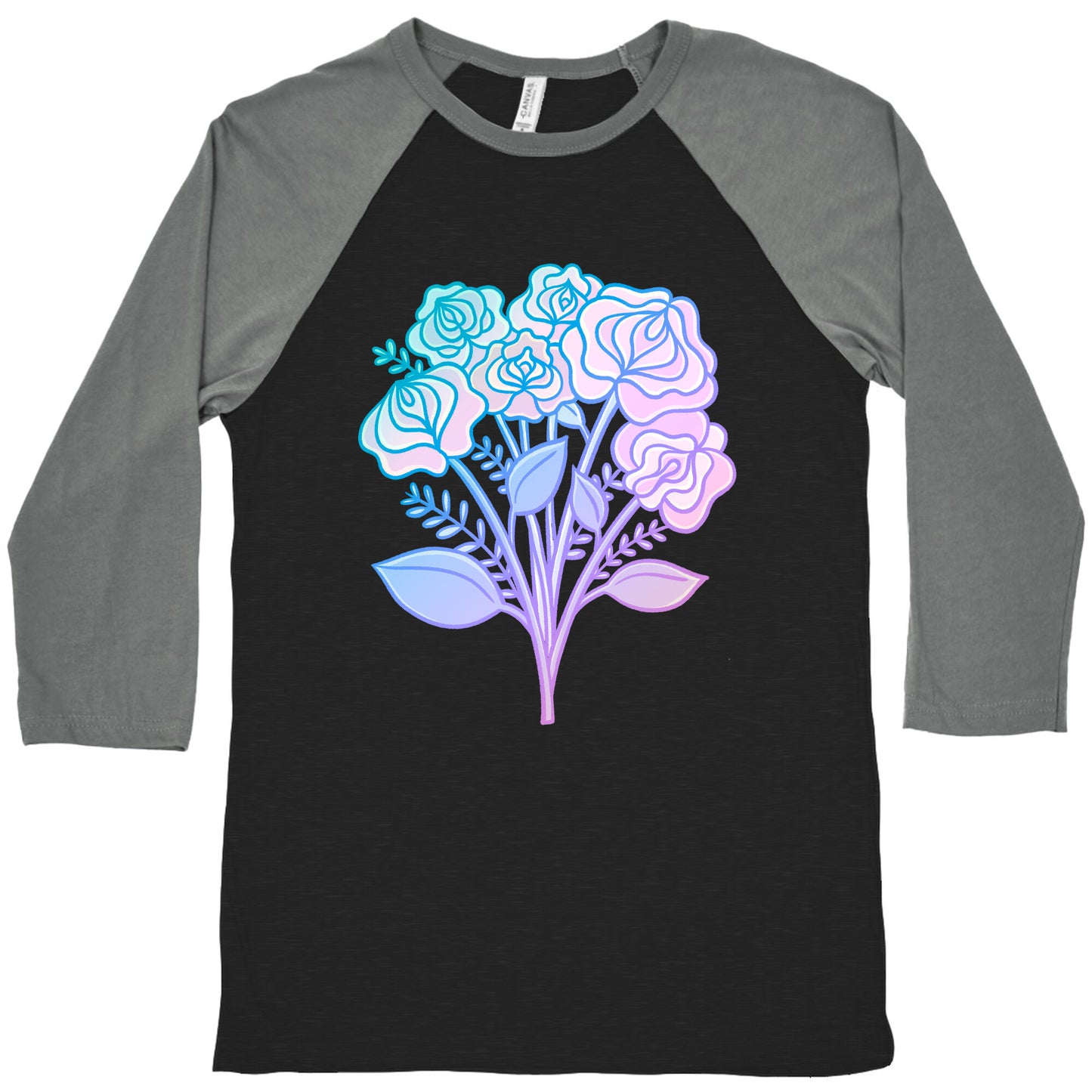 Pastel Vulva Bouquet Baseball Tee