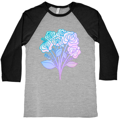 Pastel Vulva Bouquet Baseball Tee