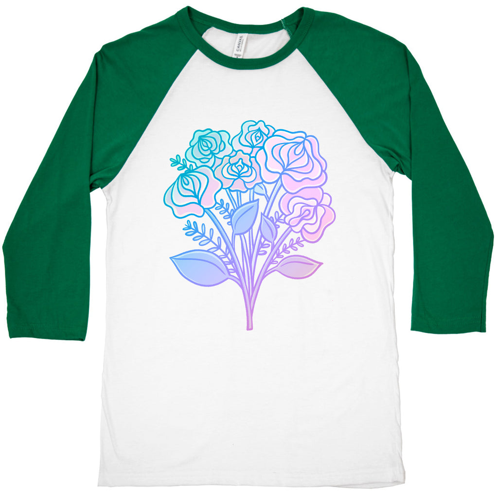 Pastel Vulva Bouquet Baseball Tee
