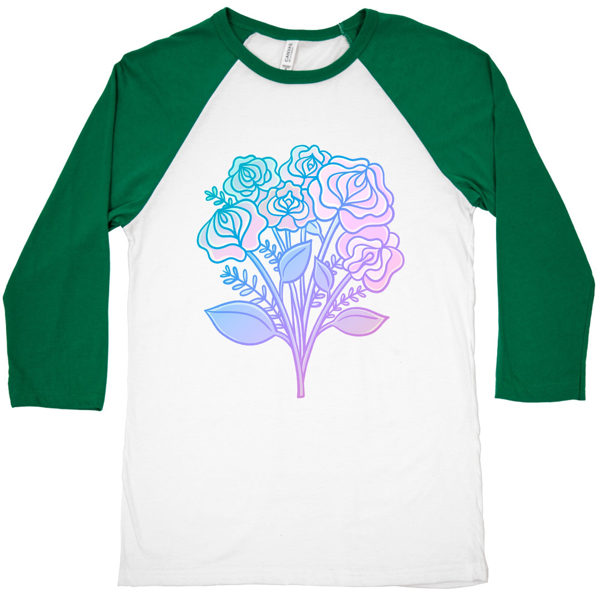 Pastel Vulva Bouquet Baseball Tee
