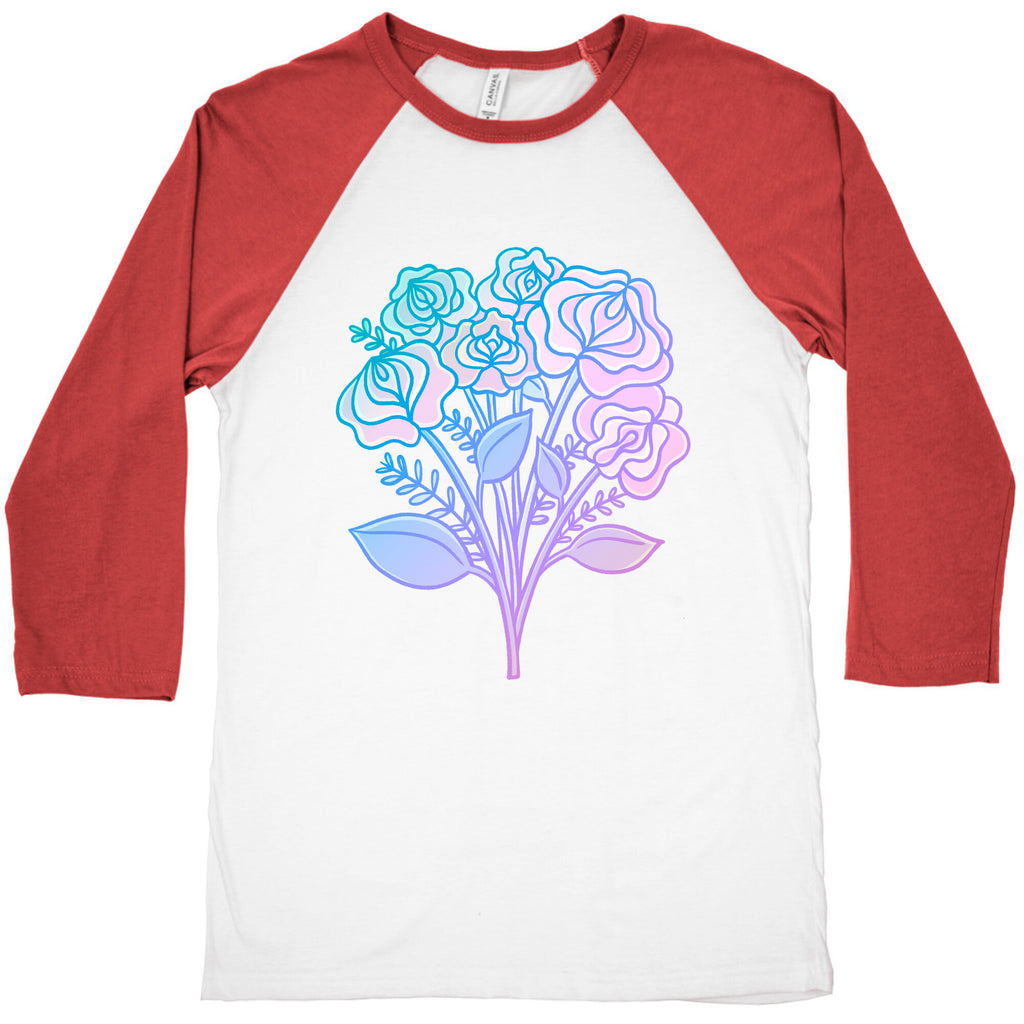 Pastel Vulva Bouquet Baseball Tee