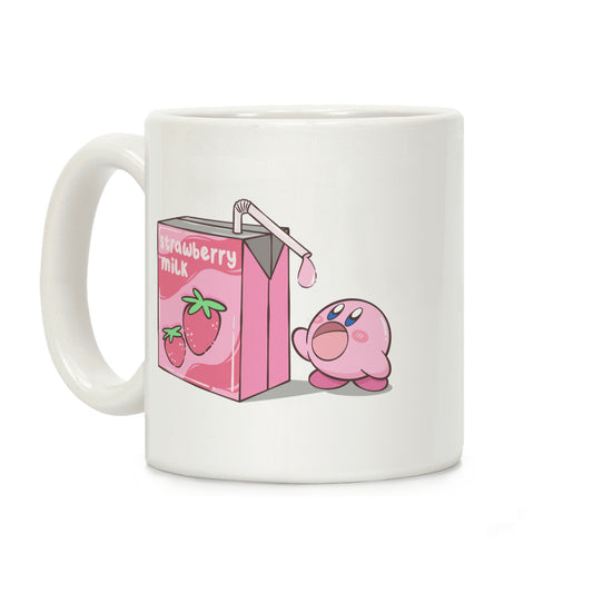 Strawberry Milk Kirby Parody Coffee Mug