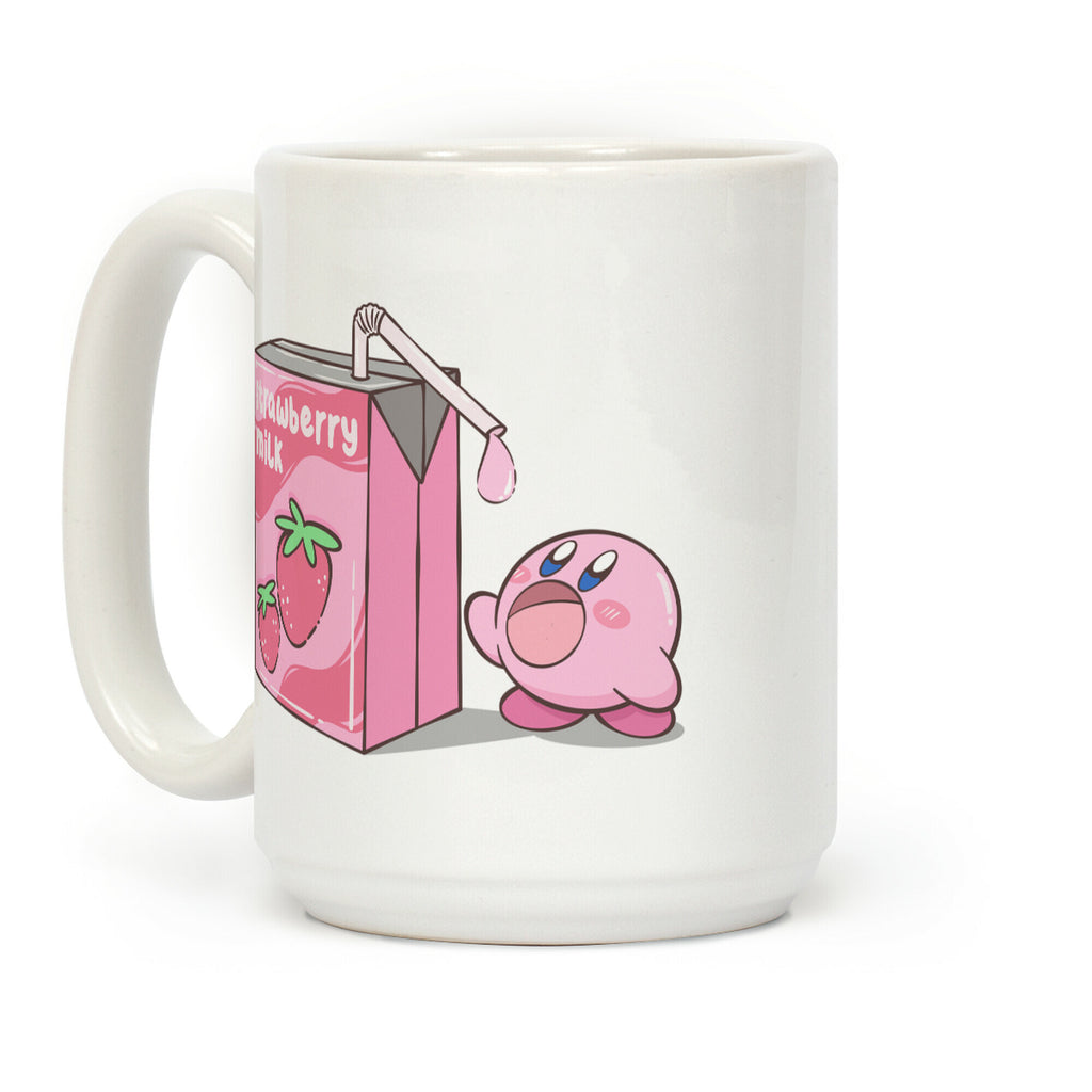 Strawberry Milk Kirby Parody Coffee Mug