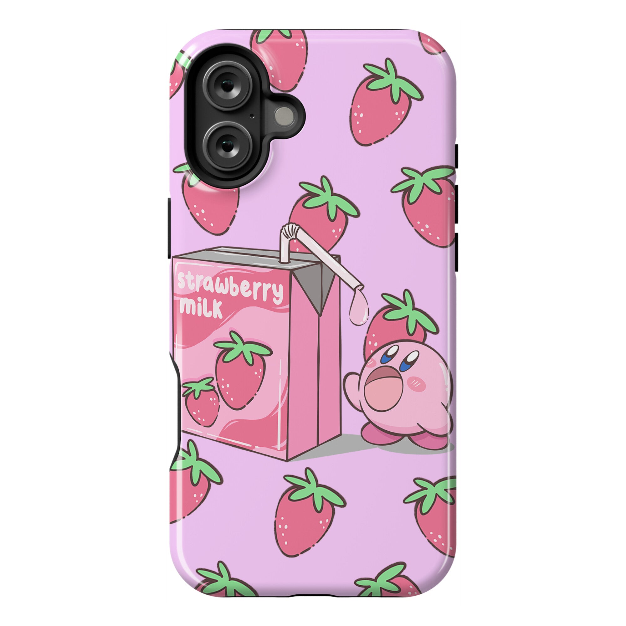 Strawberry Milk Kirby Parody Phone Case