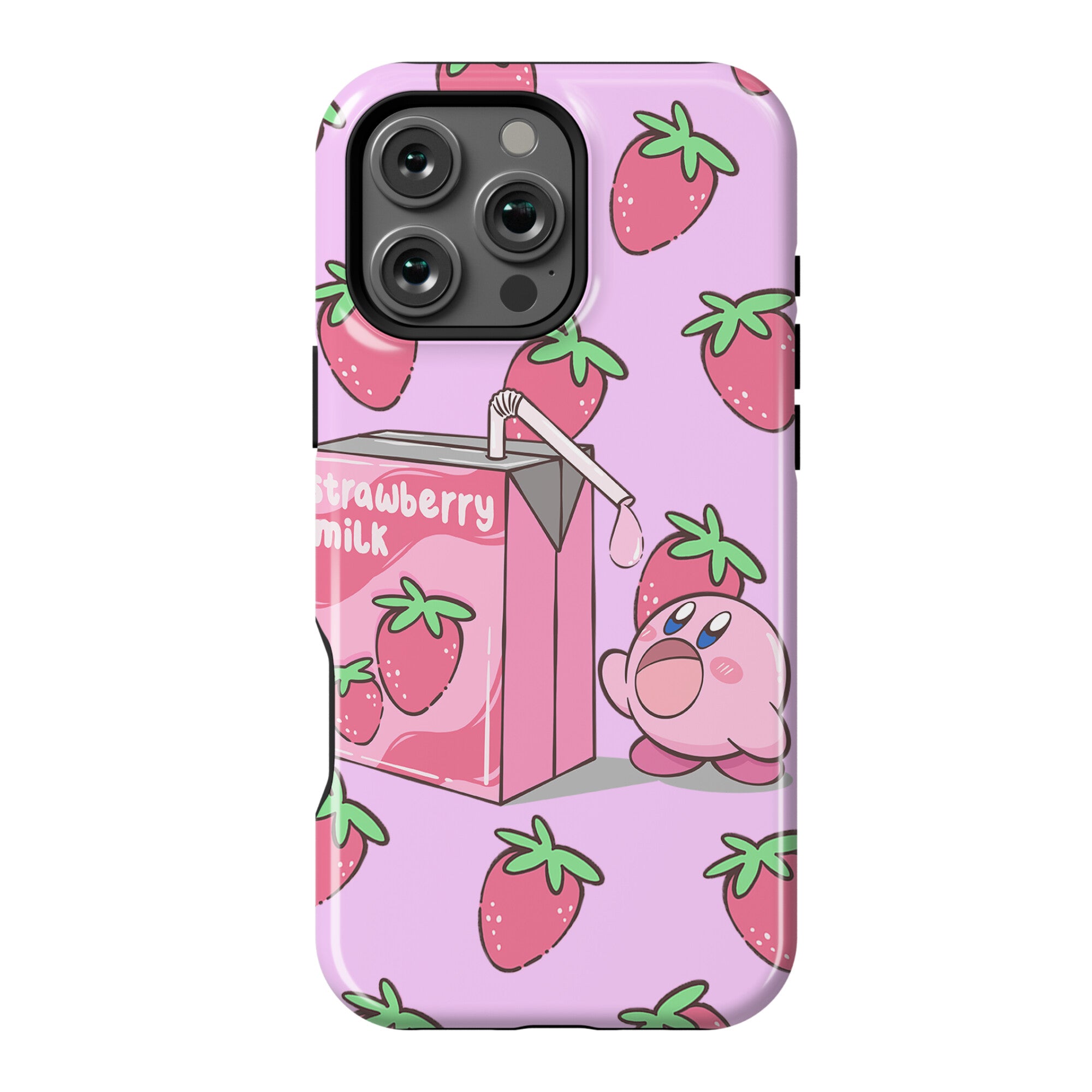 Strawberry Milk Kirby Parody Phone Case
