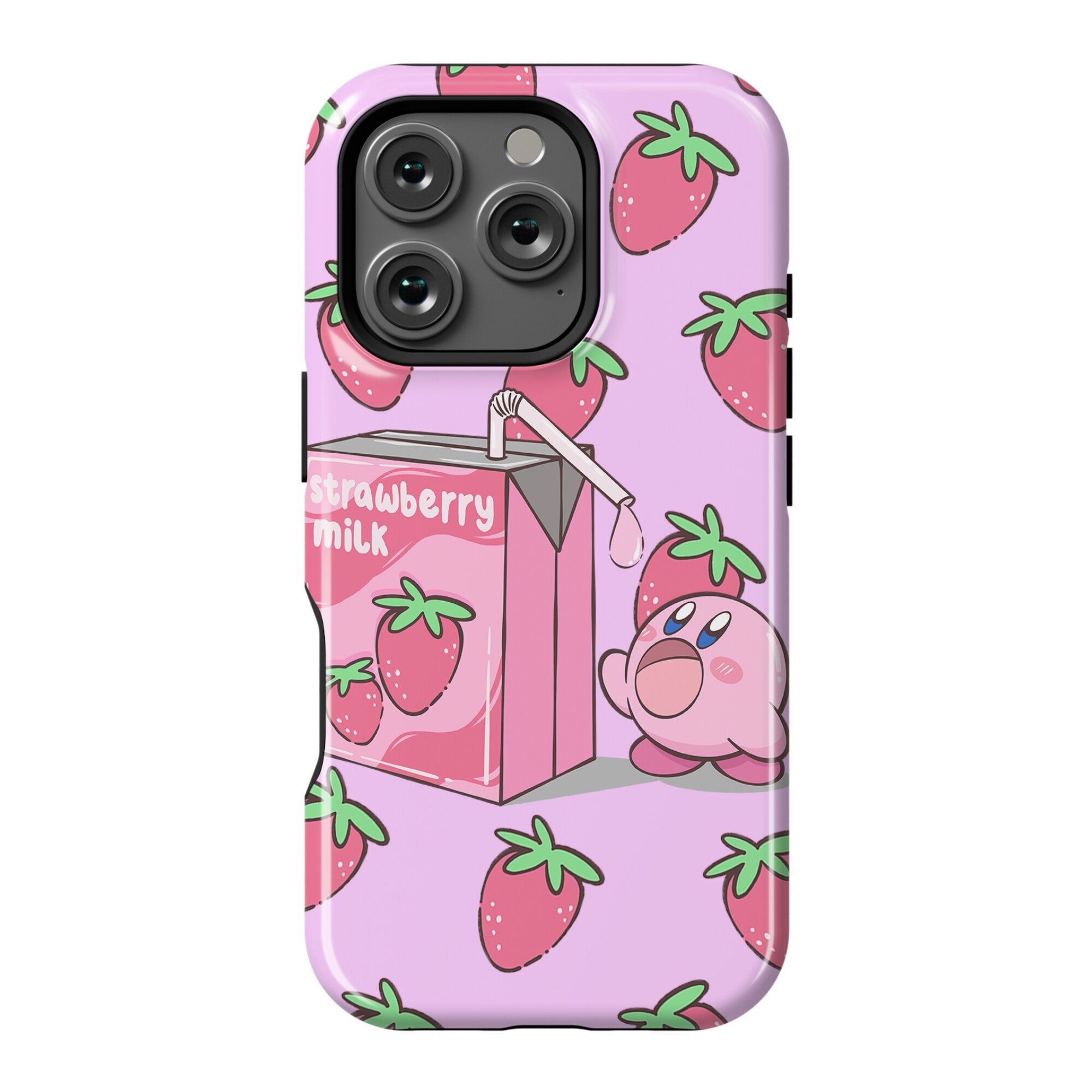 Strawberry Milk Kirby Parody Phone Case