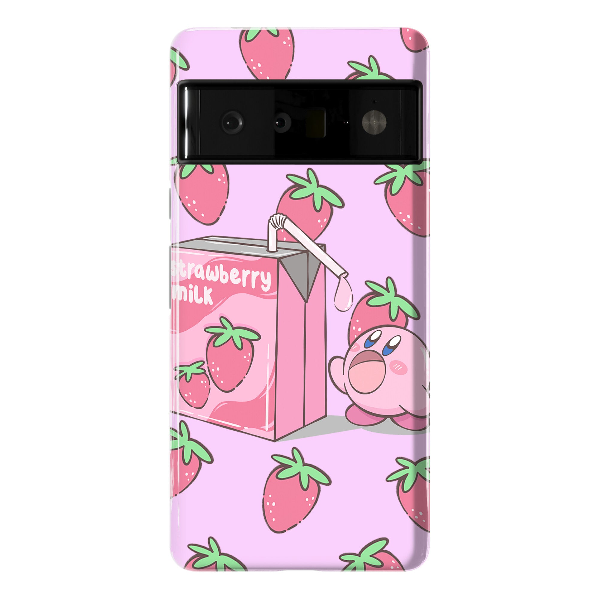 Strawberry Milk Kirby Parody Phone Case