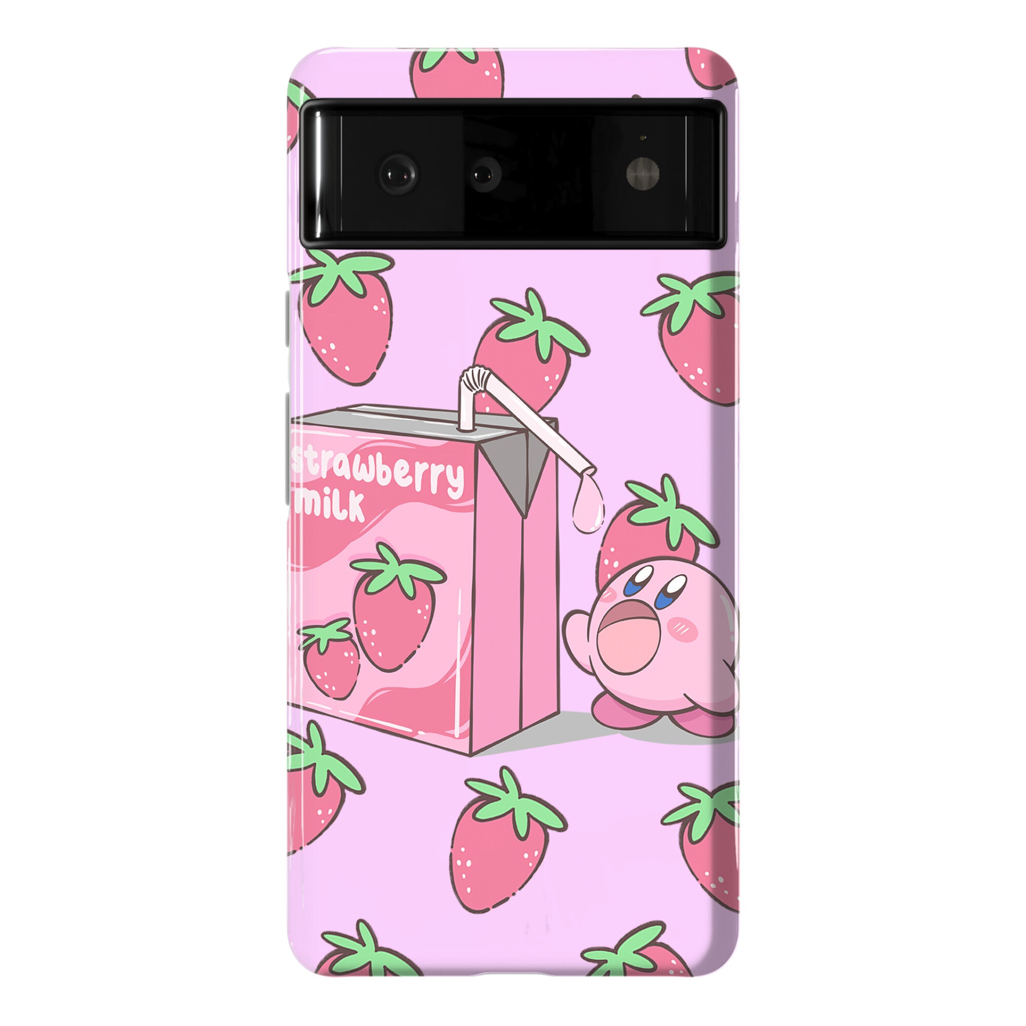 Strawberry Milk Kirby Parody Phone Case