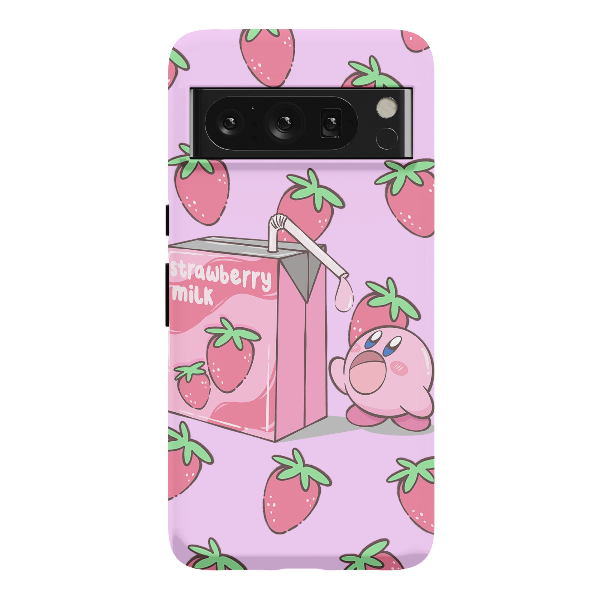 Strawberry Milk Kirby Parody Phone Case