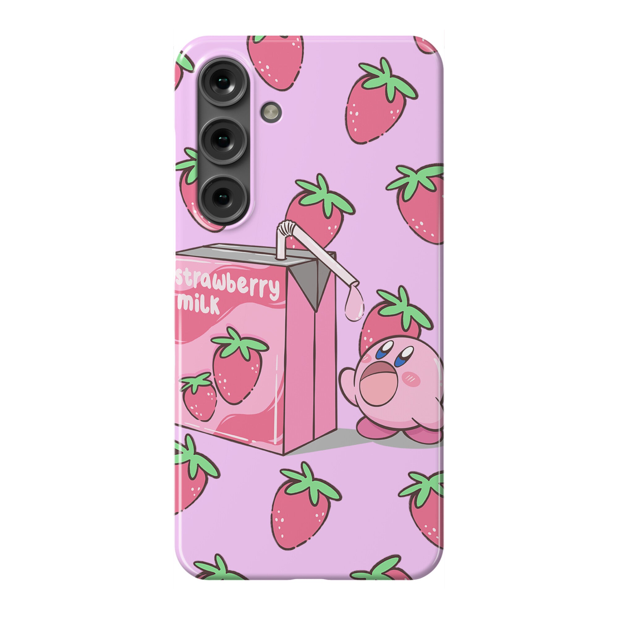 Strawberry Milk Kirby Parody Phone Case