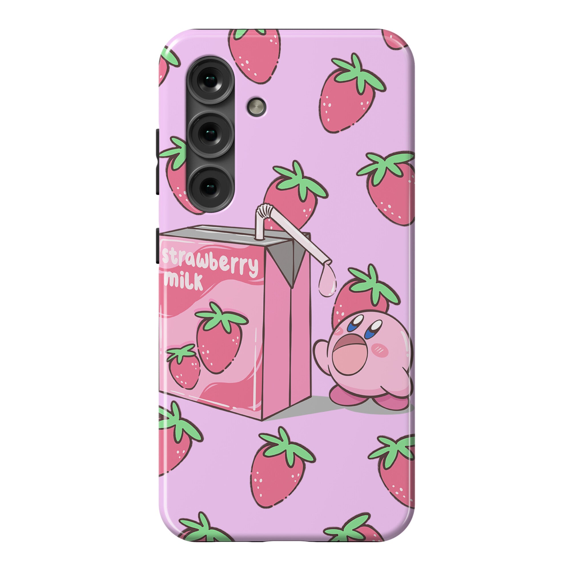 Strawberry Milk Kirby Parody Phone Case