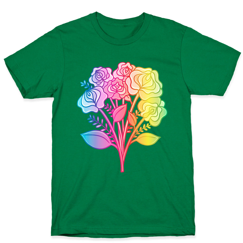 Rainbow Vulva Bouquet T-Shirt