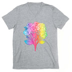 Rainbow Vulva Bouquet V-Neck