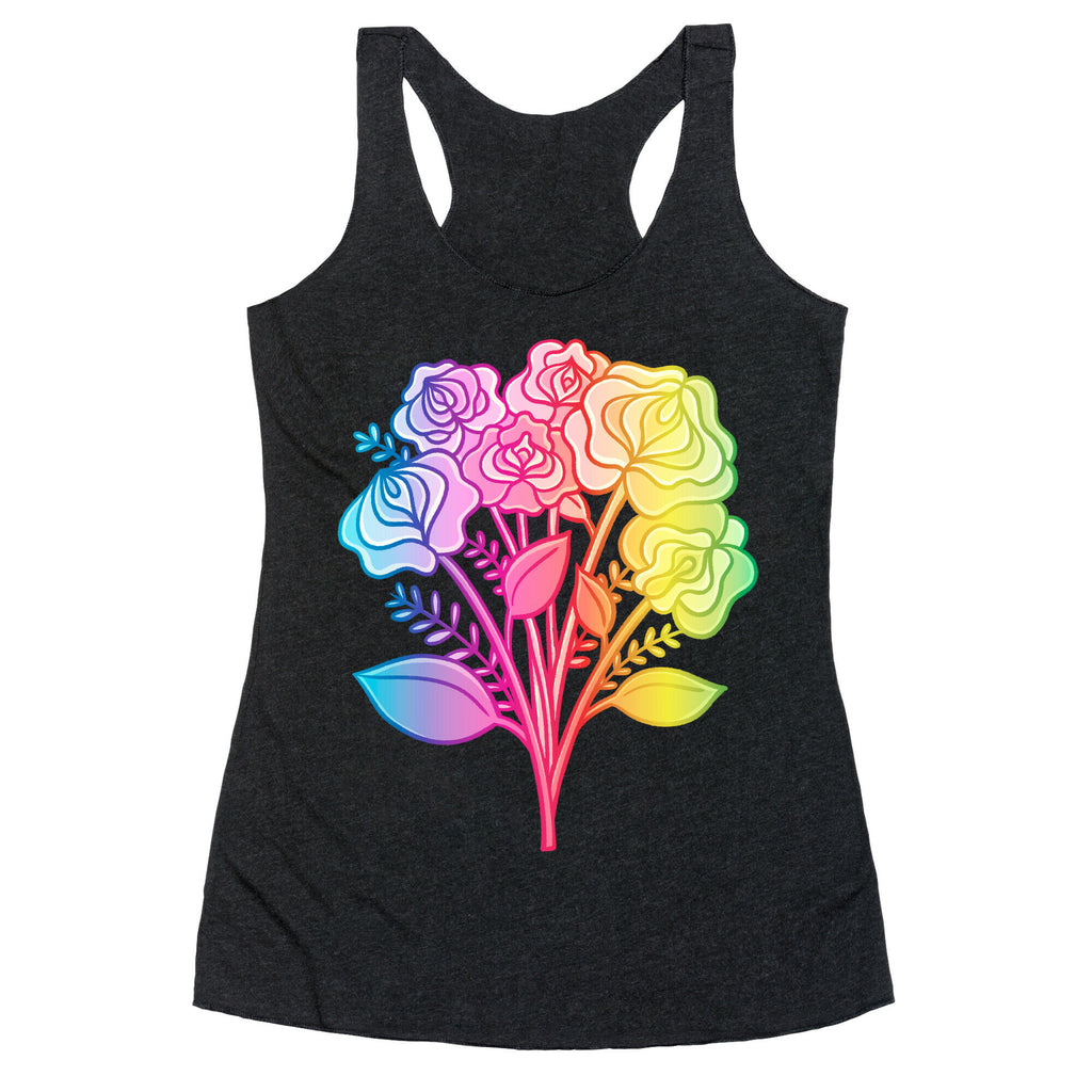 Rainbow Vulva Bouquet Racerback Tank