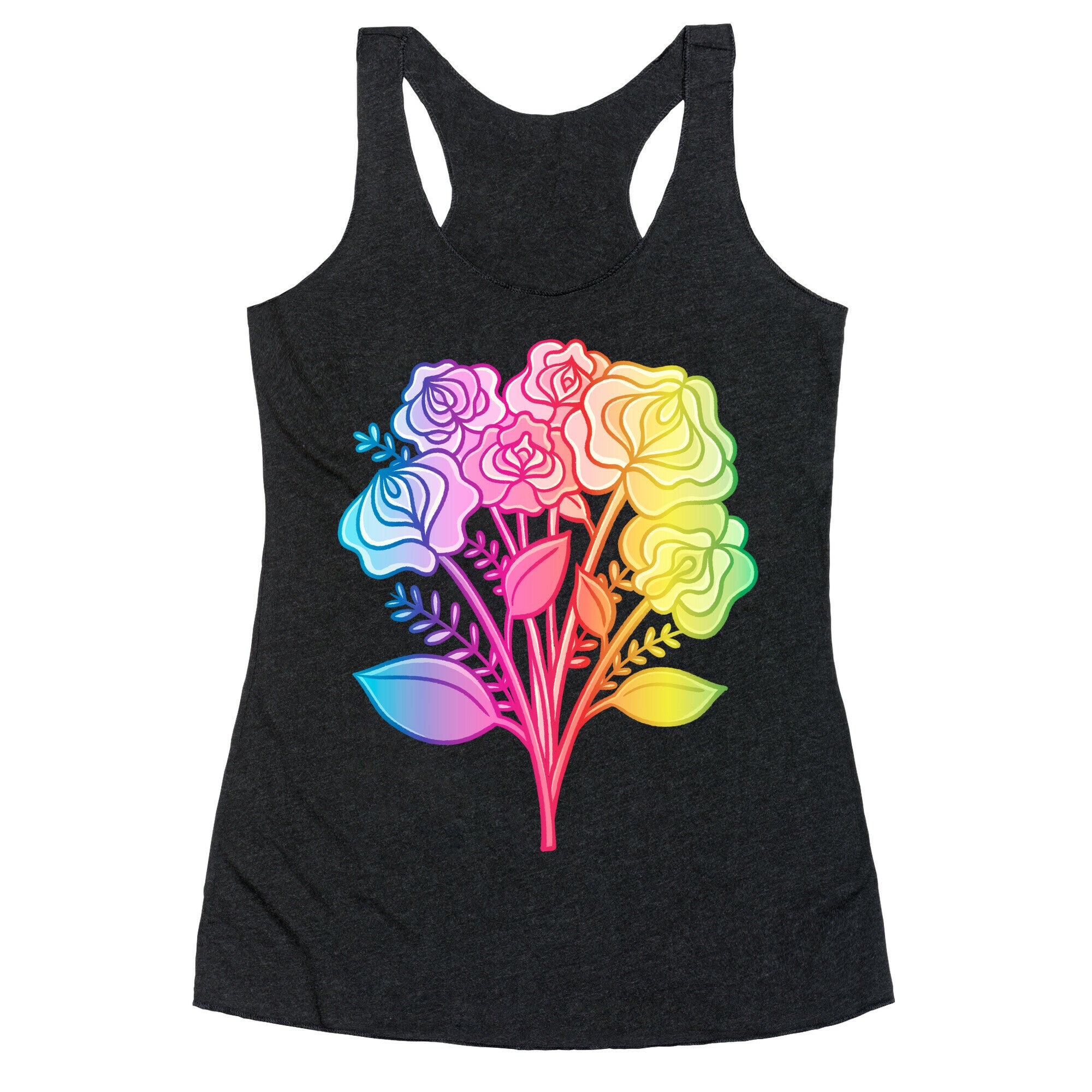 Rainbow Vulva Bouquet Racerback Tank