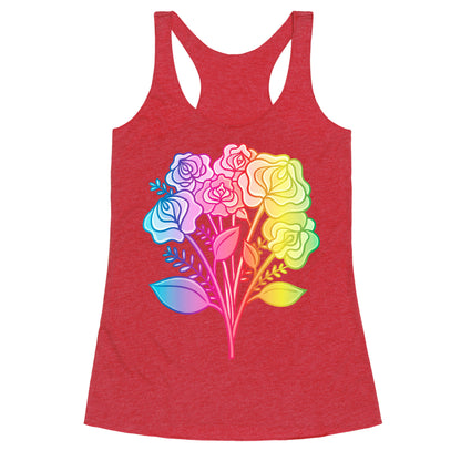 Rainbow Vulva Bouquet Racerback Tank