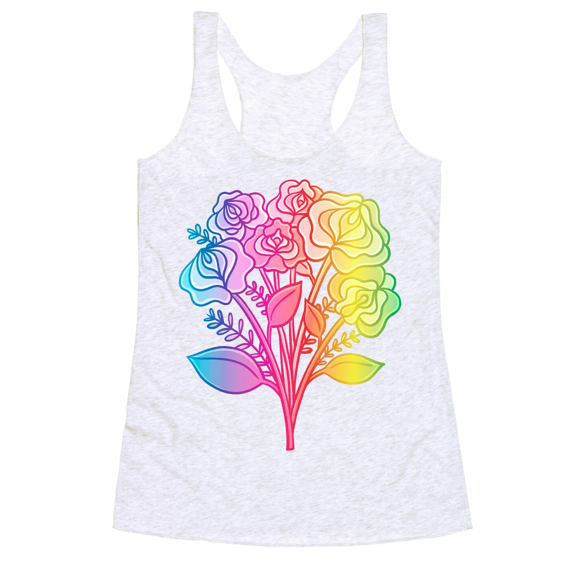 Rainbow Vulva Bouquet Racerback Tank