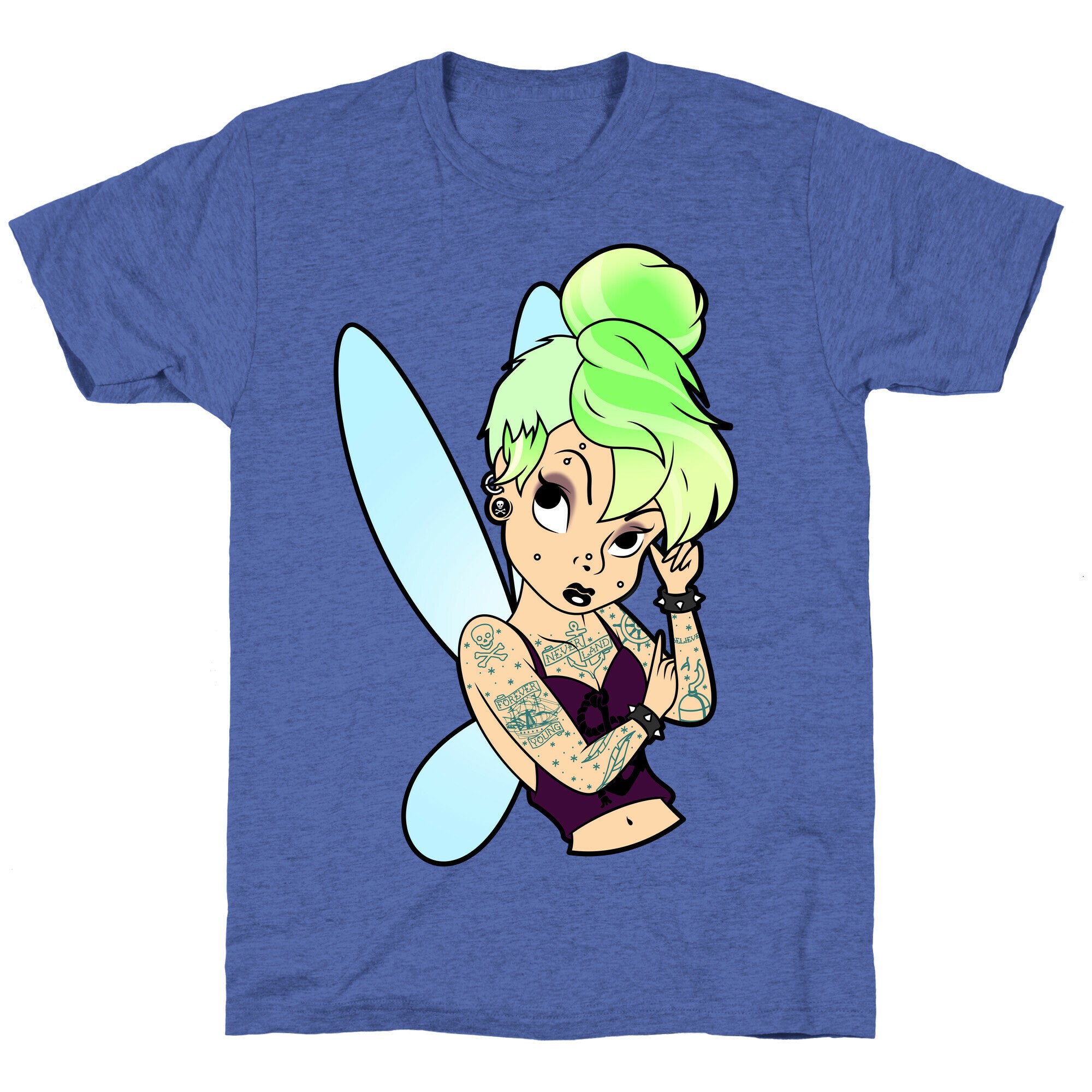 Punk Tinkerbell Unisex Triblend Tee